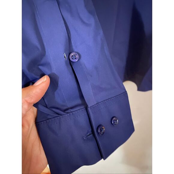 Spaidersilk Navy Button Down Long Sleeve Shirt Size XL NWOT - Picture 6 of 6